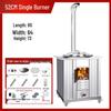 Portable Stainless Steel Wood Stove for Outdoor Cooking