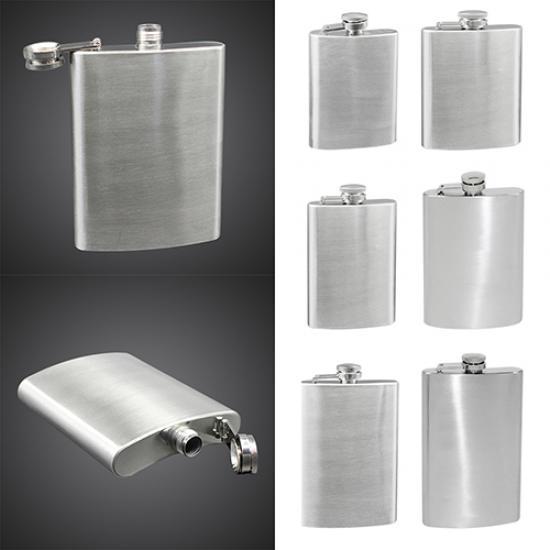 Stainless Steel Hip Liquor Whiskey Alcohol Flask Cap
