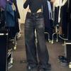 Autumn Winter Wide Leg Pants High Waisted Loose Jeans Woman Vintage Street Fashion Pant Trousers