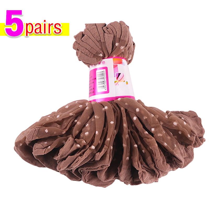 Женские дышащие носки Сексуальные черные носки с точечным узором цвета кожи для девочек Модные летние прохладные Высокоэластичные кружевные короткие носки