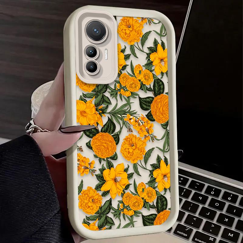 Красивый чехол с подсолнухами для Xiaomi Poco F7 F6 F5 F4 F3 M5s C65 C75 C71 X7 X6 X5 X4 GT X3 NFC M7 M6 Pro 4G 5G Мягкая задняя крышка