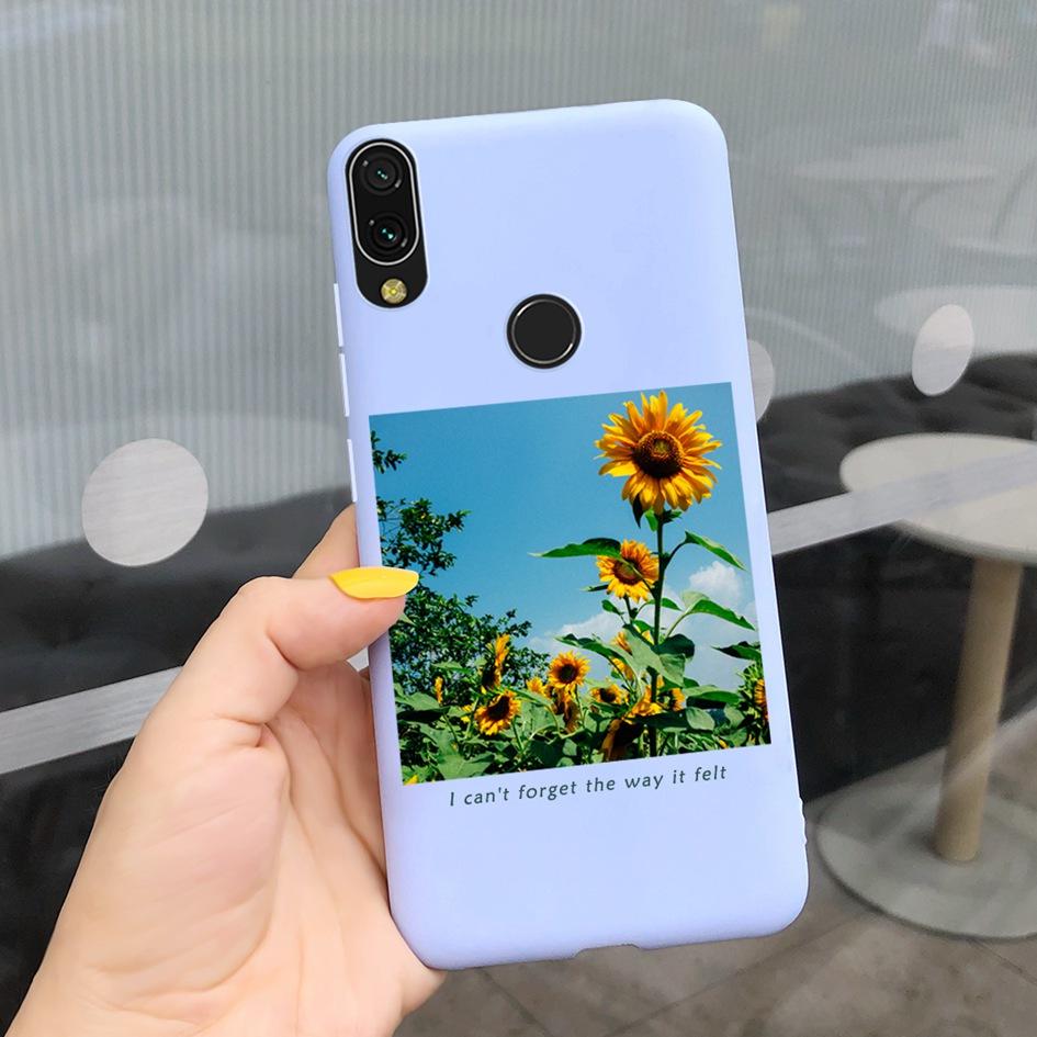 Мягкий чехол для Xiaomi Redmi Note 7 Чехол Funda для Redmi 7 7A Модный силиконовый чехол-подсолнух для Redmi Note7 Pro Задняя крышка