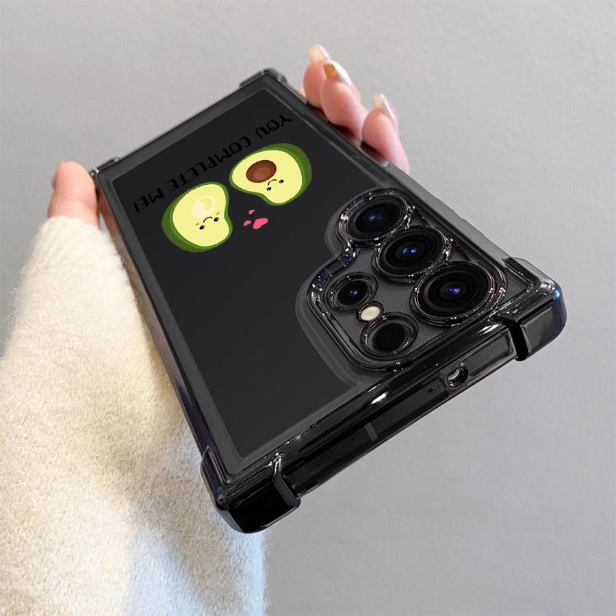 Soft Cover Phone Case for Samsung Galaxy S23 s24ultra S20 FE S22 Ultra S25 Plus s24fe S25 Ultra S21FE S24 Couple Avocado