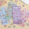 Kawaii Kuromi Stickers Cute Cartoon Anime Cinnamoroll Melody Pochacco 3D Relief Waterproof Doll Children Toy Girl Gift Wholesale