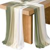 Nordic Wedding Voile Table Runner: Solid Chiffon Crepe Decoration for Dining and Parties