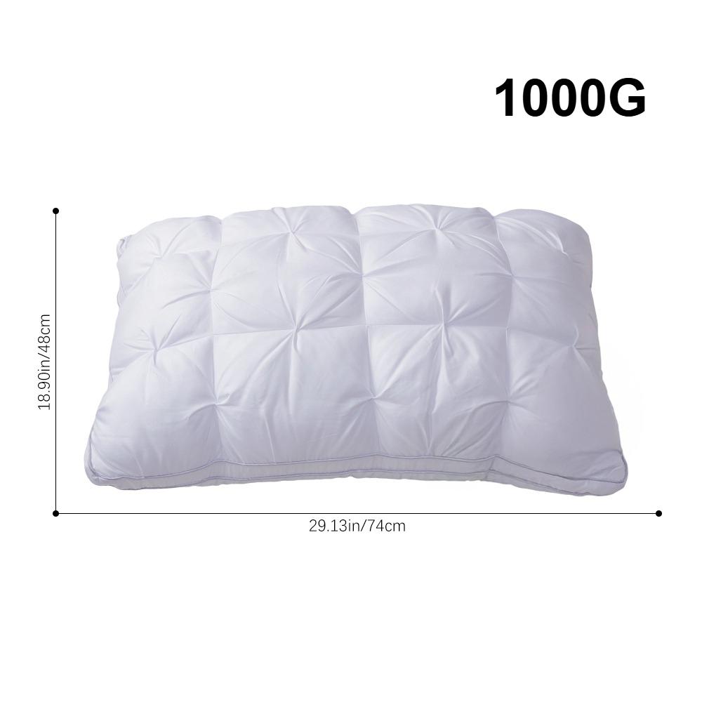 1/2-Pack 3D Bread-Shaped White Pleated Pillow – Ergonomic Neck & Spine Support, Moisture-Wicking, Ideal for Relaxing Sleep, Bedroom, 74×48cm