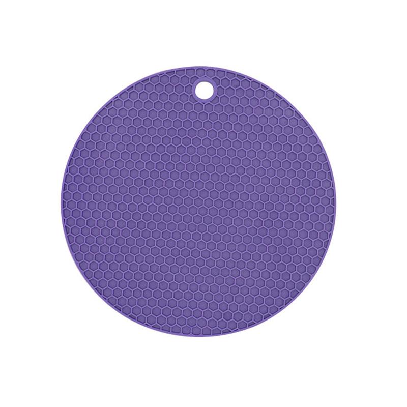 Round Insulation Silicone Mat Non-Slip Heat-Resistant Anti-Scalding Honeycomb Microwave Oven Mat Pot Holder Thicken Coasters