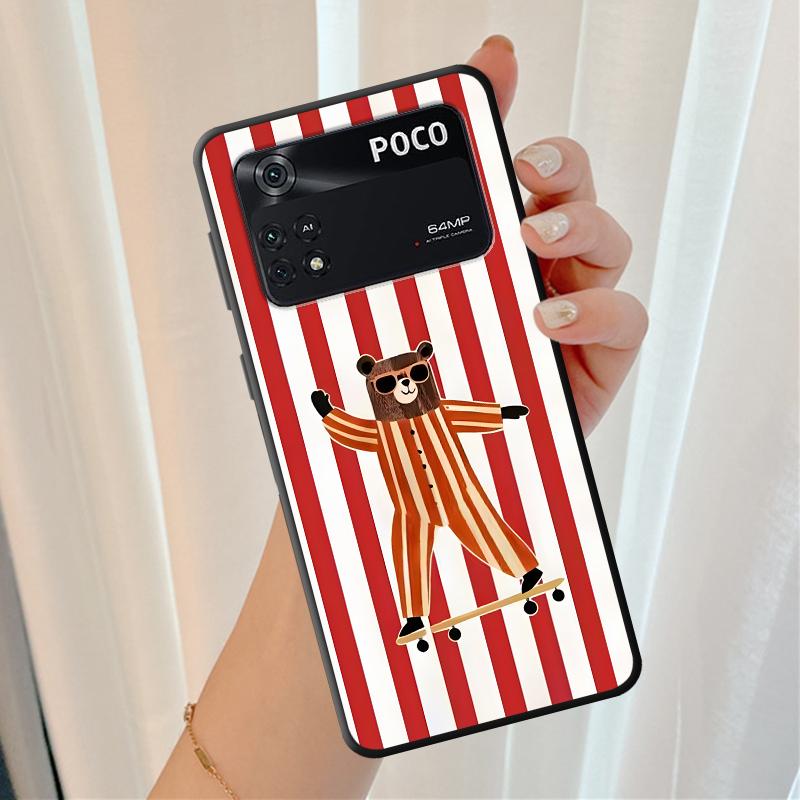 Чехол для Xiaomi Poco F8 C50 M5 X3 X4 X5 X7 Pro C61 C75 C71 F3 F1 M3 M4 M7 Pro Funda Чехол для телефона Креативные Мультяшные Животные