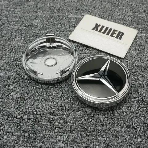 Car Sticker For Mercedes Benz 4pcs 60MM Car Wheel Center Hub Caps Cover decorate Accessories For MERCEDES BENZ AMG W204 W126 W20