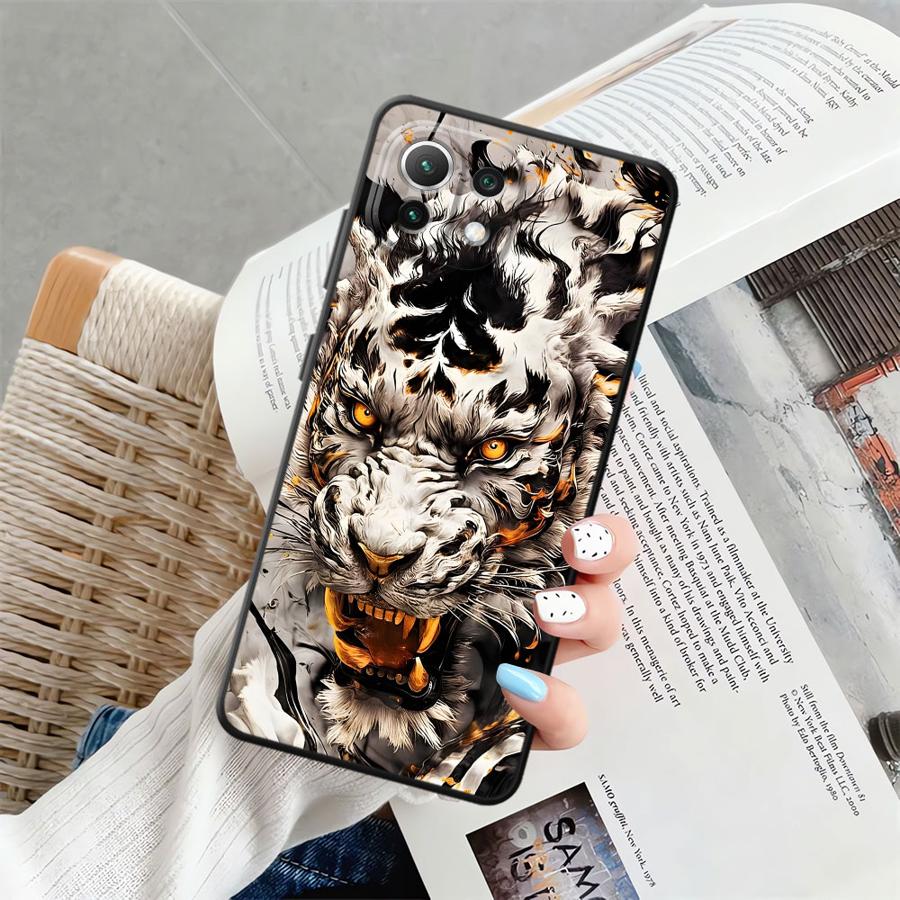 Чехол для телефона Funda для Xiaomi Mi 14 11 12X 10T 13 Lite 12T Pro 12 15 Pro 11T Крутой Тигр