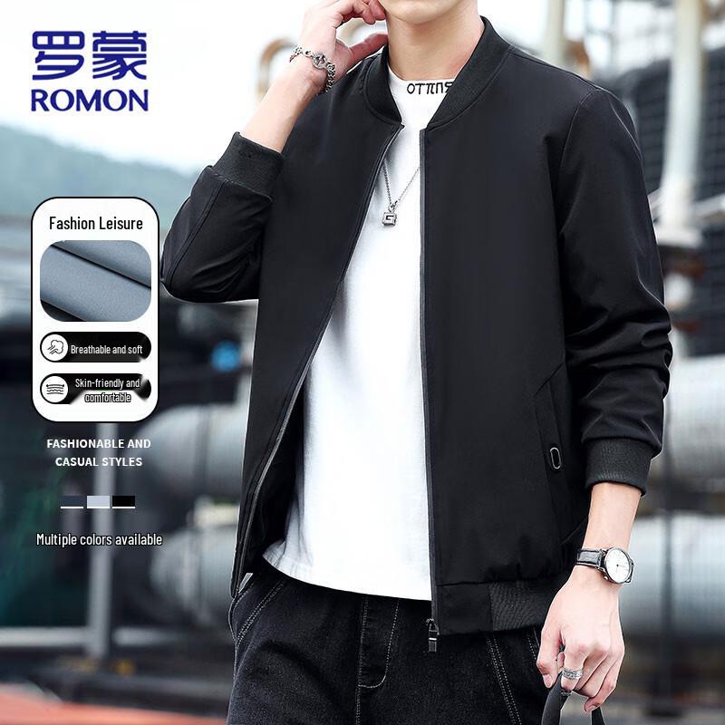 ROMON Мужская куртка в стиле business casual с воротником-стойкой на осень