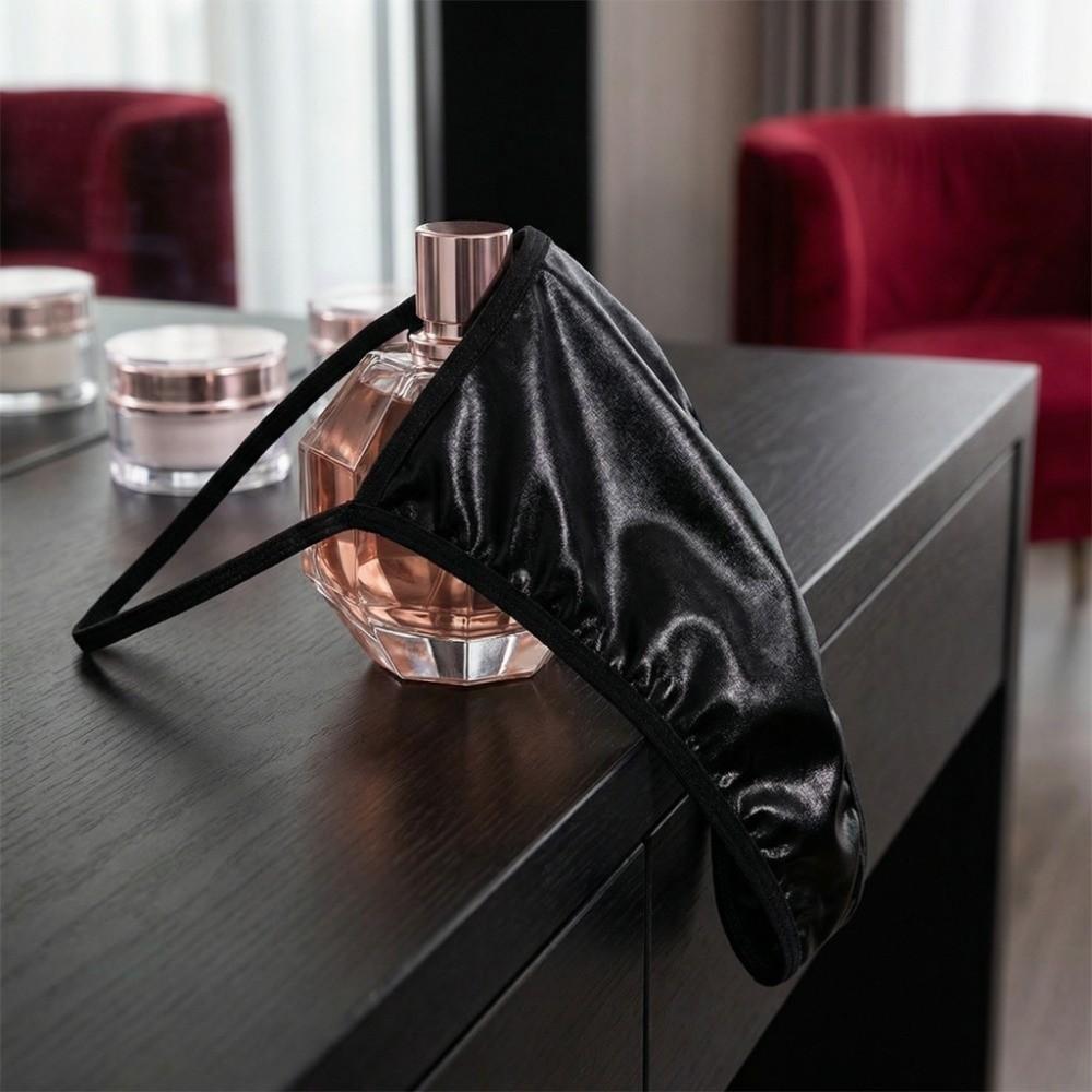 Sexy Satin Low Rise Mini T-back G Strings Men's Panties Thongs Sexy Briefs