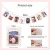 Golden Photo Banner for 4x6 Inch Pictures – 8 Pcs Hanging Photo Frame Banner for Bridal Shower, Engagement, Birthday, Wedding Decorations, Gold