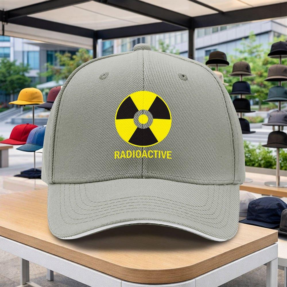 pc Adjustable Duckbill Baseball Cap with Radioactive Icon Print Lightweight Suitable for Outdoor Sports Cycling Music Festi