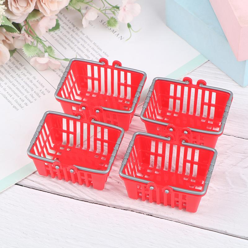 Shopping Basket Toys Kids Mini Supermarket Shopping Hand Basket Model Doll House