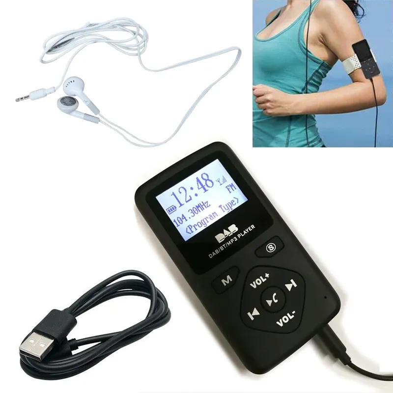 Карманный DAB/DAB+ FM цифровое радио Bluetooth MP3-плеер ЖК-дисплей Мини-радиоприемник Портативный FM-радиодинамик с наушниками