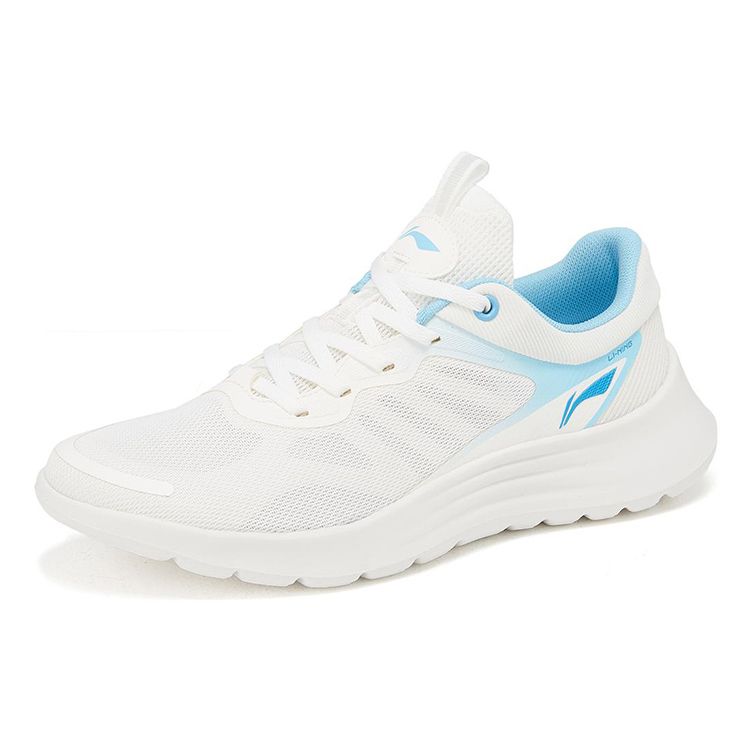 Кроссовки Li Ning легкие, мягкие, дышащие, амортизирующие, прочные, с низким верхом, мужские, белые, синие, ARST019-1