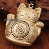 Мини-фигурка и брелок «Счастливый кот» из цельной латуни
