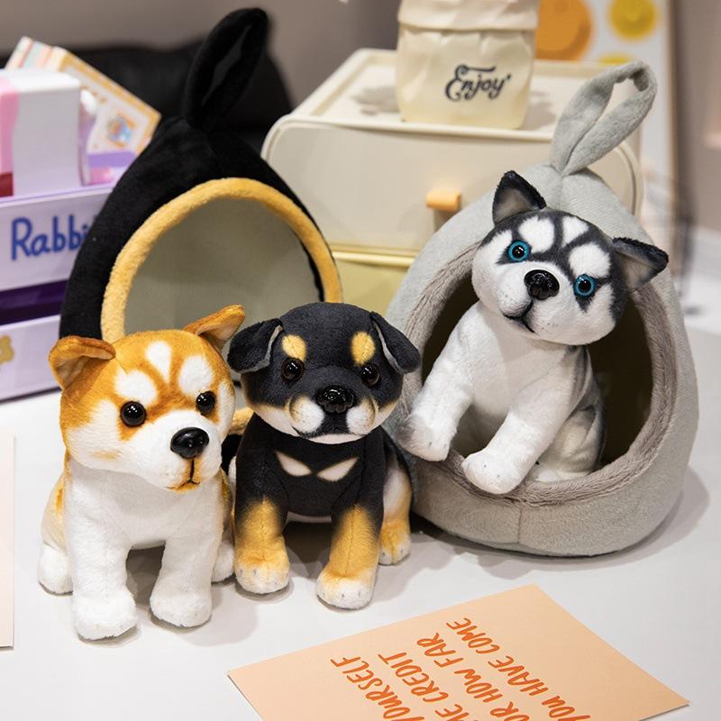 Puppy Husky Kennel Doll Plush Toy Akita Dog Ronaway Doll Children's Muppet Doll