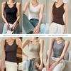 Летний костюм с V-образным вырезом, маленький жилет-халтер, женский однотонный трикотажный топ Spice Girl, весна-осень, большой размер