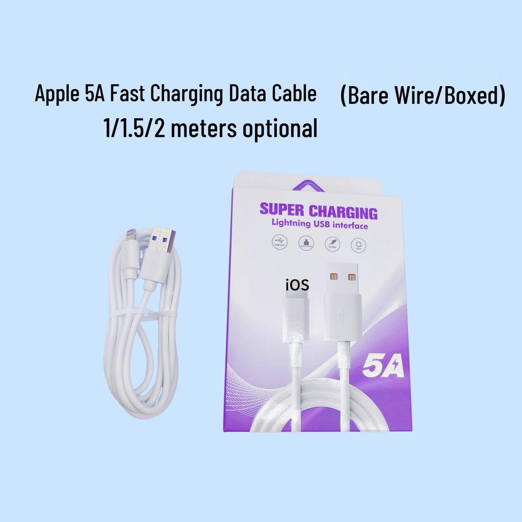 5A Type-C Super Fast Charging Cable for Android, iPhone, Huawei, Xiaomi - 6A Compatible