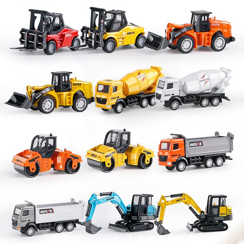 non-toxic Huina 1:80 Alloy Engineering Car Model Excavator Dumper Dump Truck Loader Bulldozer Tractor Collection Toys for Kids Gifts