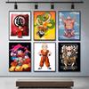 Japanese Anime Oil Painting Dragon Ball Goku Hanging Gift Art Wall Sticker Children's Action Doll Poster