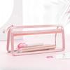 Милый двухслойный большой емкости водонепроницаемый прозрачный пенал сумки Kawaii розовый портативный пенал для школьниц канцелярские принадлежности