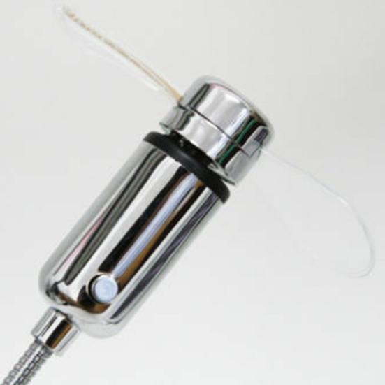 Creative Mini USB Powered LED Clock Real Time Display Summer Cooling Neon Fan