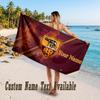 AS Roma FC Design Beach Towel Custom Text Large Towel for Beach Vacation