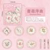 JIAMEI 10pcs/pack Kawaii tableware decoration stickers DIY Scrapbooking Stickers Decor Journal Supplies Aesthetics Stationery