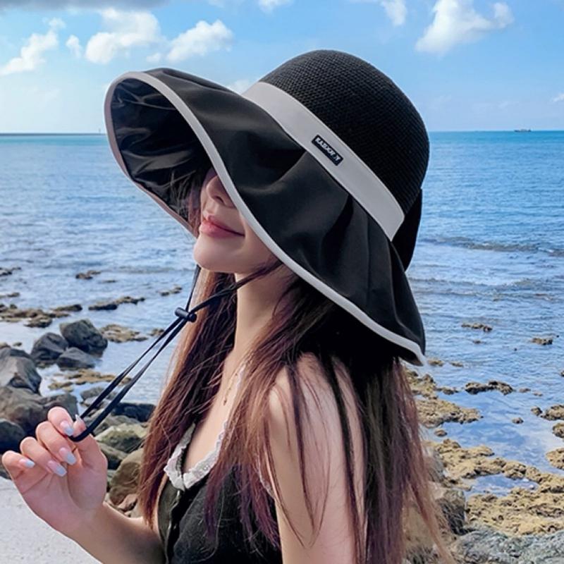 Солнцезащитная шляпа с широкими полями для женщин, закрывающая лицо и защищающая от УФ-лучей летом на солнце, для езды, для улицы, солнцезащитная, для альпинизма