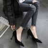 Весна и осень Новые темпераментные туфли на высоком каблуке с острым носком Профессиональная обувь Рабочая обувь для женщин