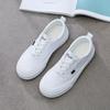 Белые туфли, модные новые женские туфли, летние тонкие женские туфли, новые дышащие парусиновые туфли, весенние и осенние простые однотонные кроссовки