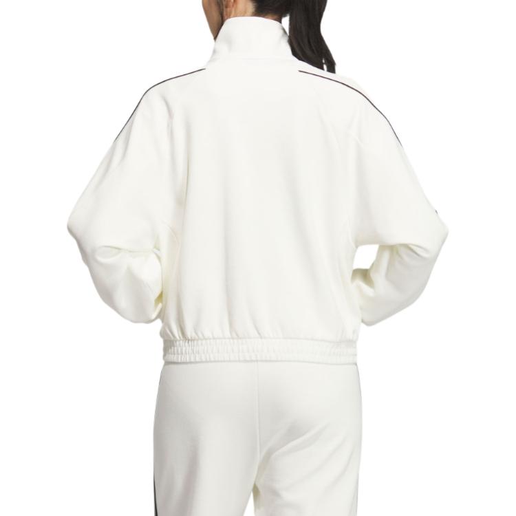 adidas SS25 Стадионный трикотаж Свободный крой Воротник-стойка Универсальная куртка Женская куртка KC0017