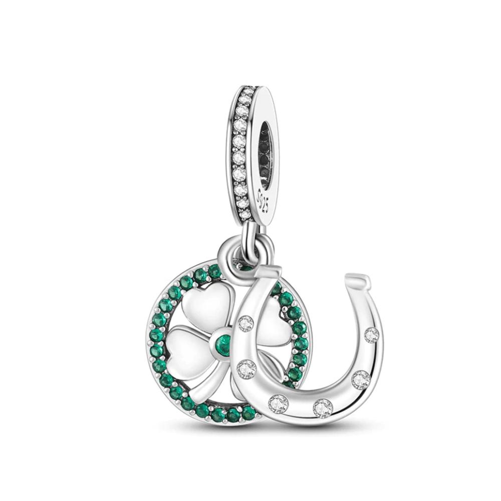 Copper Oriental Green Hollow Lucky Clover Charm Pearl Talisman Pendant Fit For Original Bracelet Necklace Diy Boutiquejewelry