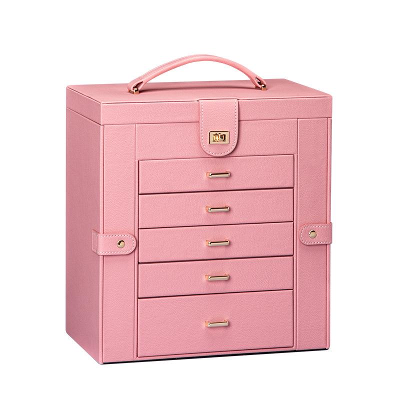 Многослойная портативная шкатулка для украшений для серег, колец и ожерелий