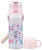 Skater Stainless Steel Water 470ml or 430ml Happy Smile Rainbow and Insulated and Cold Water Cute Sports Bottle for Kids' Bottle, 2-Way Design,