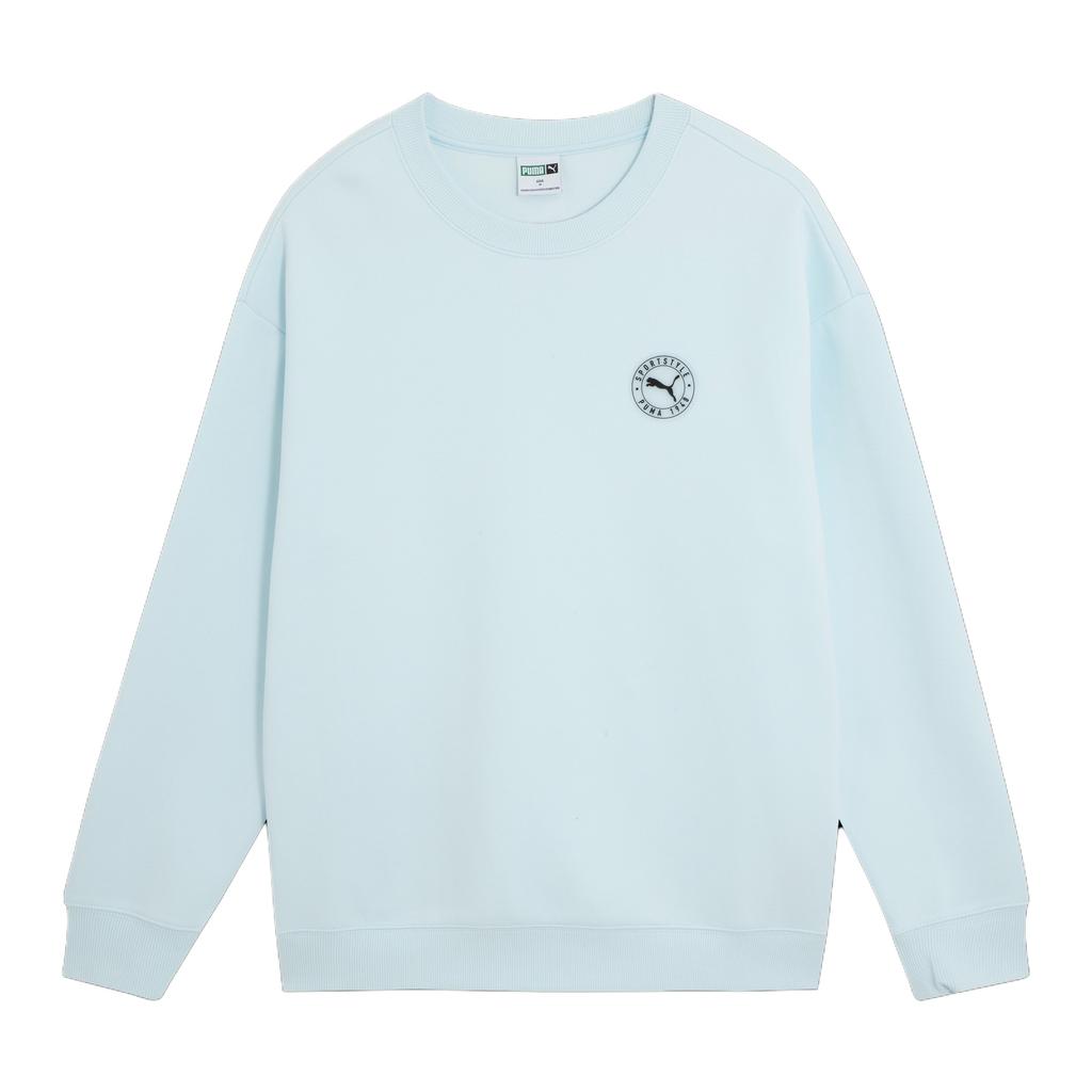 Puma Повседневная толстовка с круглым вырезом и длинным рукавом, унисекс, светло-голубая 627878-23