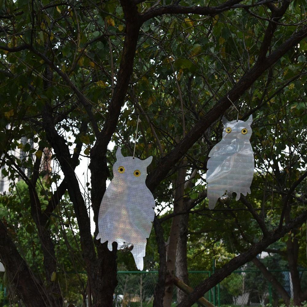 Двусторонний лазерный отпугиватель птиц Сова Пугало Водонепроницаемый отпугиватель птиц Украшение для сада
