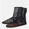 Fashion 2025 Women's New Mesh Roman Boots Sexy Short Boots Women's 2024 New Black Single Shoes Sandals