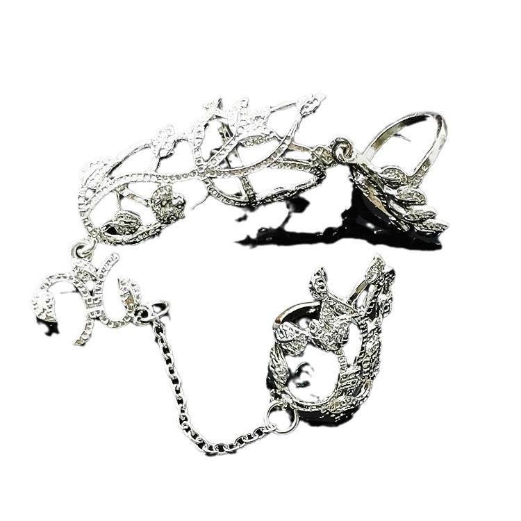 Кольцо с регулируемой огранкой в европейско-американском стиле, инкрустированное розовыми стразами, с полым бриллиантом