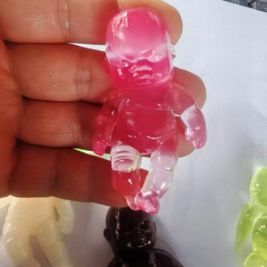 Transparent Babies Stress Relief Toy Slow Rising Anxiety Relieving Mini Baby Squeeze Toy Soft Stretchy Relaxation Stress Ball Fidget Toy
