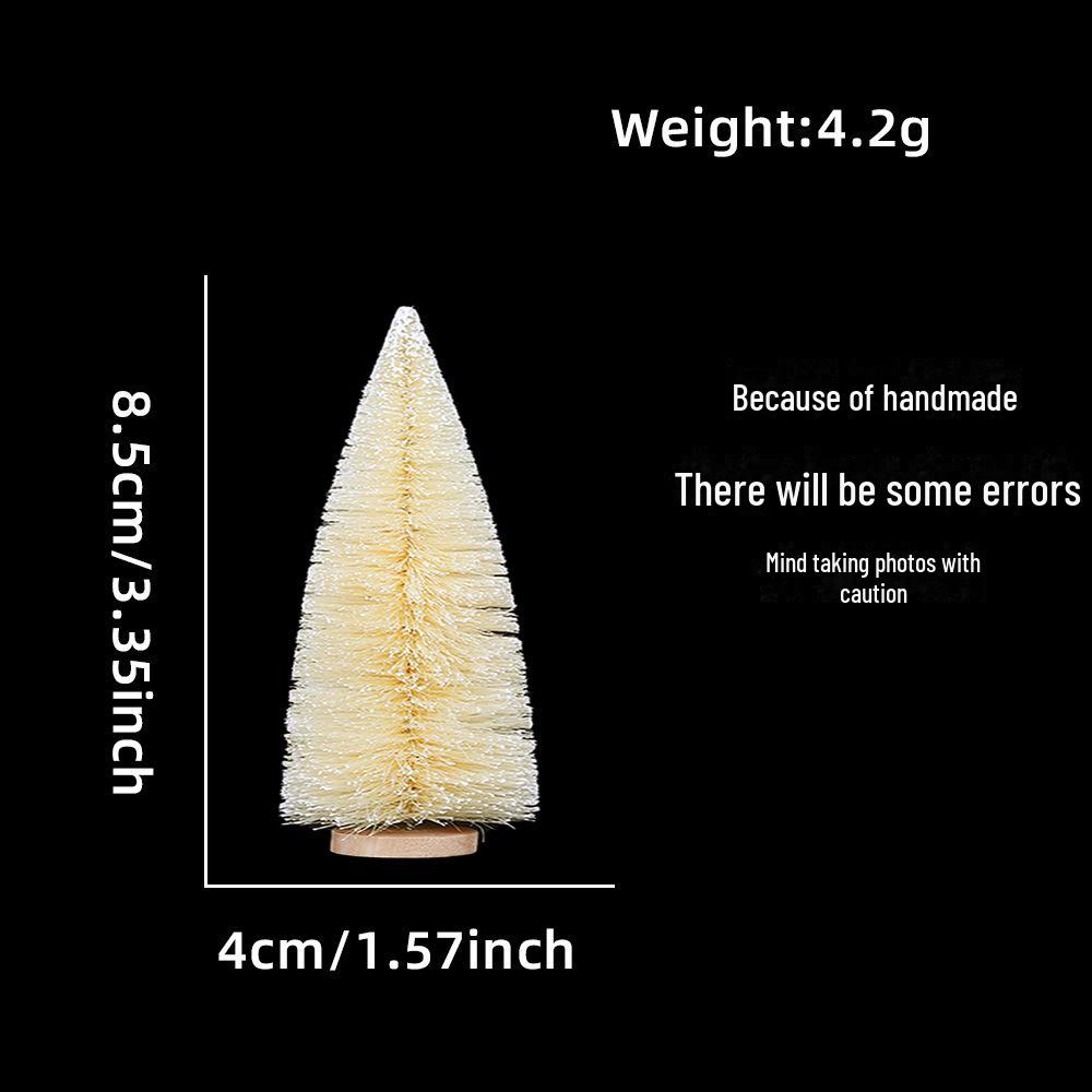 White Mini Christmas Tree Desktop Ornament - Small Christmas Decorations for Window Display