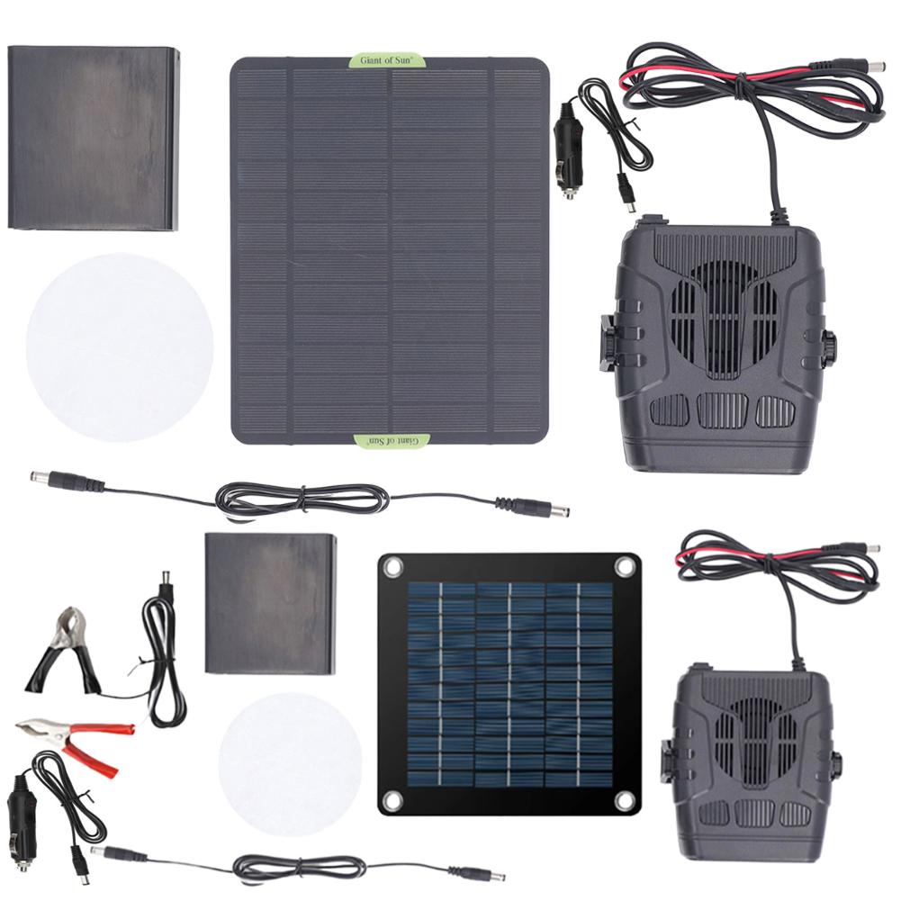 20W Solar Powered Portable Winter Windshield Deicer Drying and Heating 12V 2A Windshield Defogger Window Defroster Heating Fan