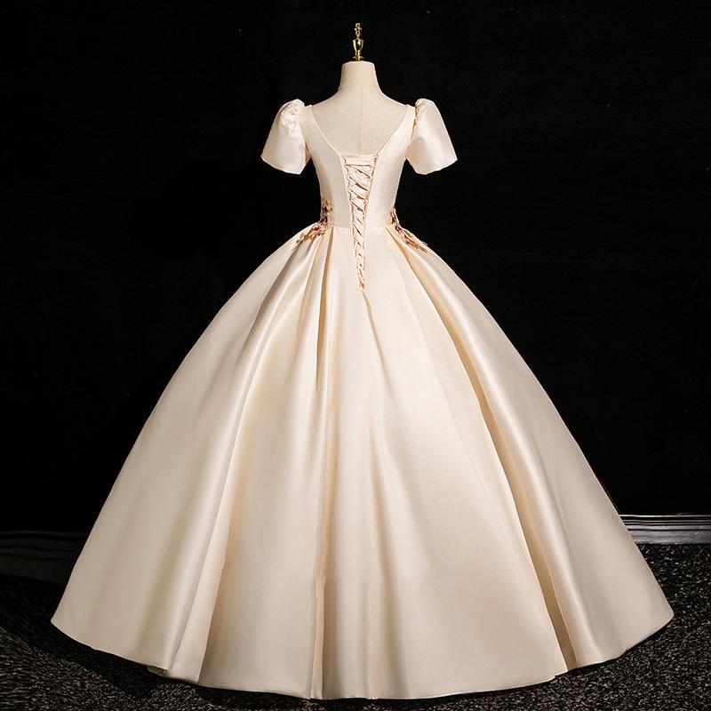 Женское вечернее платье из французского сатина 2025 года для помолвок, тостов и мероприятий