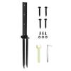 1 Set Fence Post Repair Stake Kit with Accessories Heavy Duty Steel Tilted Broken Wood Fence Post Repairing Ground Spike Support Stake