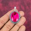 Подвеска с розовым топазом, ювелирные изделия из стерлингового серебра 925 пробы, подвеска ручной работы, на День Благодарения