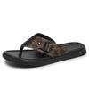 Однотонная версия динамичные крутые тапочки мужские летние шлепанцы с перепонкой между пальцами мужские сандалии из коровьей кожи мужская обувь первый слой пляжная обувь удобные