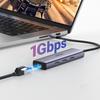 6in1 HUB adapter USB-C - 3x USB-A 3.0 / hdmi / RJ45 / USB-C PD - gray